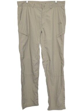 EUC The North Face Nylon Cargo Hiking Pants Men's 36 Khaki Tan Techwear Outdoors